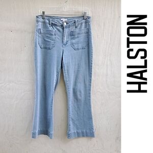 Halston crop-flare jeans